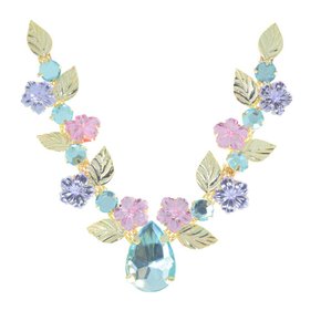 Cabedal Banhado Teresa V com Pedrarias e Folhas