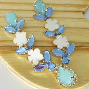 Cabedal Banhado Angélica V com Pedrarias e Flores Resina