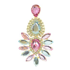 Cabedal Banhado Cocar Aruana Lateral com Pedrarias e Strass