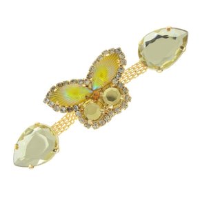 Cabedal Banhado Borboleta Chiara Lateral com Pedrarias