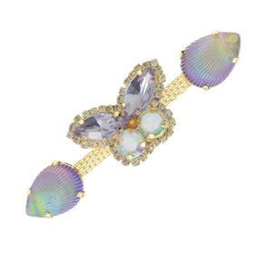 Cabedal Banhado Borboleta Chiara Lateral com Pedrarias