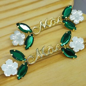 Cabedal Banhado Mãe Florzinhas Lateral com Pedrarias