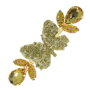 Cabedal Banhado Borboleta Brígida Lateral com Pedrarias e Strass