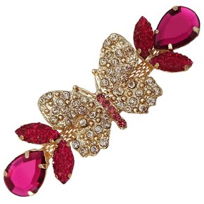 Cabedal Banhado Borboleta Brígida Lateral com Pedrarias e Strass