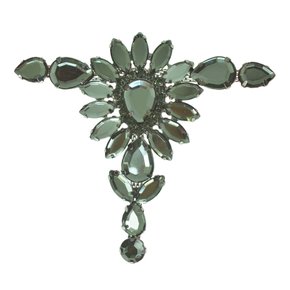 Cabedal Banhado Cocar Taís T com Pedrarias