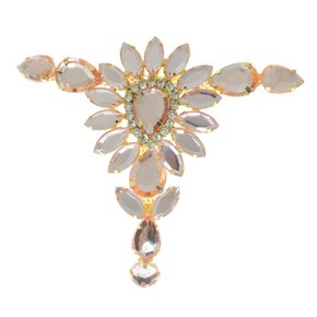 Cabedal Banhado Cocar Taís T com Pedrarias