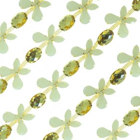 Cabedal Banhado Borboletas em Corrente com Pedrarias