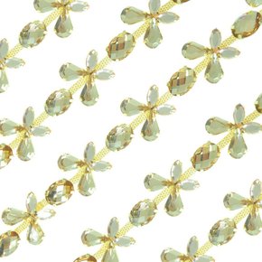 Cabedal Banhado Borboletas em Corrente com Pedrarias