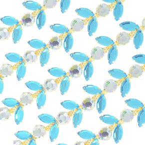 Cabedal Banhado Íris em Corrente com Pedrarias