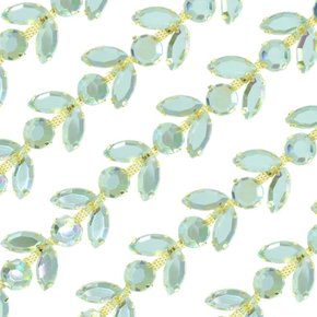 Cabedal Banhado Íris em Corrente com Pedrarias