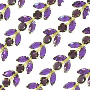 Cabedal Banhado Íris em Corrente com Pedrarias