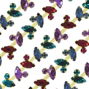 Cabedal Banhado Diversão em Corrente com Pedrarias