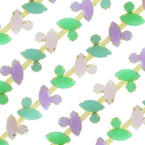 Cabedal Banhado Diversão em Corrente com Pedrarias