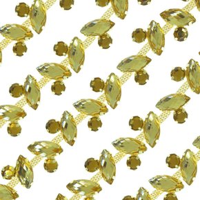 Cabedal Banhado Diversão em Corrente com Pedrarias