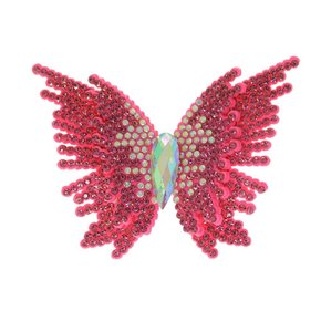 Aplique de Tecido Borboleta Lia com Strass