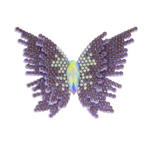Aplique de Tecido Borboleta Lia com Strass
