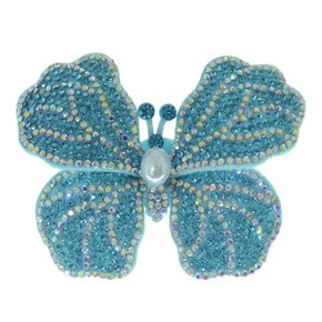 Aplique de Tecido Borboleta Sara com Strass