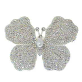 Aplique de Tecido Borboleta Sara com Strass