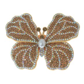 Aplique de Tecido Borboleta Sara com Strass