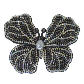 Aplique de Tecido Borboleta Sara com Strass