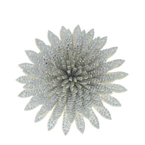 Aplique de Tecido Flor de Lótus com Strass