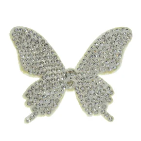 Aplique de Tecido Borboleta Paloma com Strass