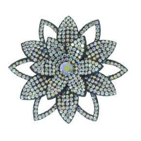 Aplique de Tecido Flor Sandra com Strass