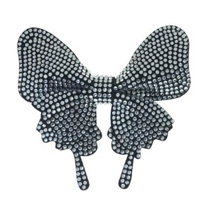 Aplique de Tecido Laço Fabi com Strass