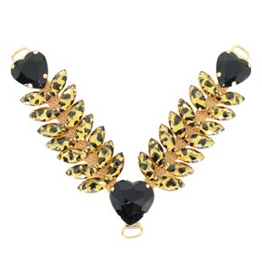 Cabedal Animal Print V com Pedrarias