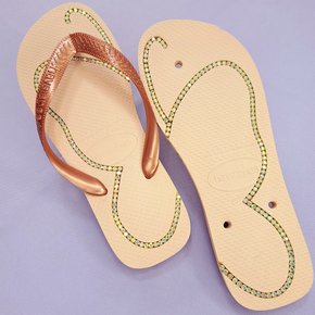 Havaianas Top com Frisado para Fio de Strass