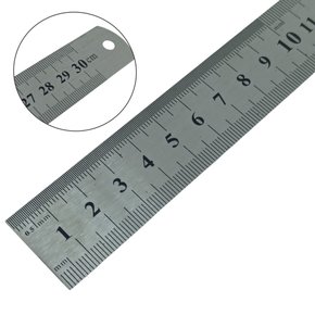 Régua de Metal Aço Inox 30cm