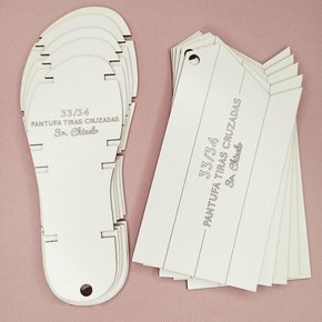 Molde MDF Pantufa Tiras Cruzadas