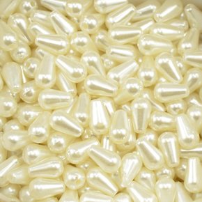 Gota de Pérola ABS Furo Passante 06mm x 10mm