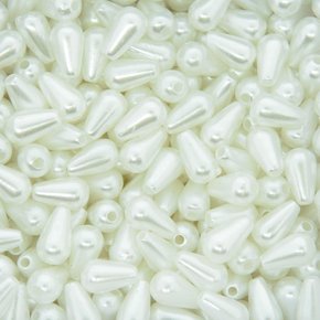 Gota de Pérola ABS Furo Passante 06mm x 10mm