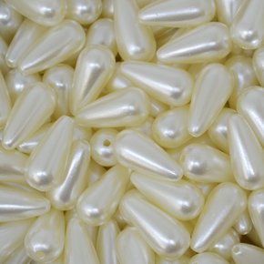 Gota de Pérola ABS Furo Passante 08mm x 16mm