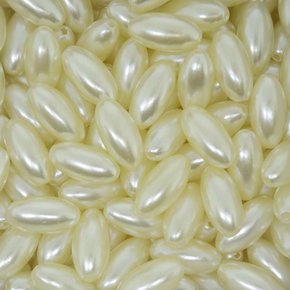 Pérola Oval ABS 07mm x 14mm