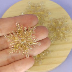 Aplique de Acrílico Floco de Neve 4cm