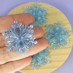 Aplique de Acrílico Floco de Neve 4cm
