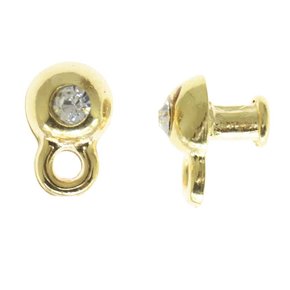 Piercing de Rebite com Argola com Strass