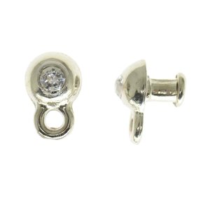 Piercing de Rebite com Argola com Strass