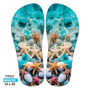 Lonita Sublimada Praia, Conchas e Mar (33 a 39/40)