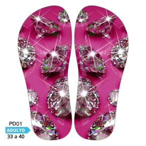 Lonita Sublimada Diamantes e Pedras Preciosas (33 a 39/40)