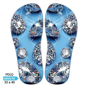 Lonita Sublimada Diamantes e Pedras Preciosas (33 a 39/40)