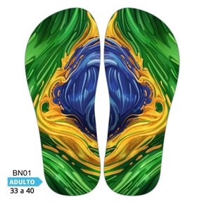 Lonita Sublimada Bandeira Brasil Verde/Amarelo/Azul (33 a 39/40)