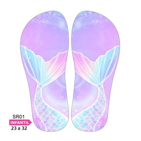 Lonita Sublimada Infantil Sereia (23 a 31/32)