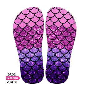 Lonita Sublimada Infantil Sereia (23 a 31/32)