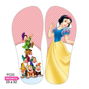 Lonita Sublimada Infantil Princesas Disney - Cinderela, Moana, Elsa e mais (23 a 31/32)