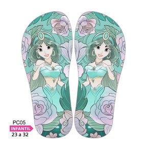 Lonita Sublimada Infantil Princesas Disney - Cinderela, Moana, Elsa e mais (23 a 31/32)