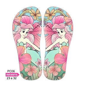 Lonita Sublimada Infantil Princesas Disney - Cinderela, Moana, Elsa e mais (23 a 31/32)