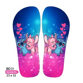 Lonita Sublimada Infantil Stitch e Angel (23 a 31/32)